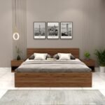 Harper Wooden Queen Size Double Bed with Storage - Image 4