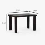 Furniture Solid Wood Dining Table with 4 Chairs - Image 4