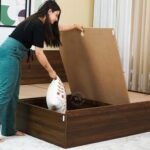 Harper Wooden Queen Size Double Bed with Storage - Image 3