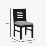 Furniture Solid Wood Dining Table with 4 Chairs - Image 3