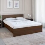 Arthur Queen Bed Without Storage | Engineered Wood | 1 Year Warranty