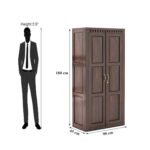 SONA ART & CRAFTS Solid Sheesham Wood 2 Door Wardrobe - Image 2