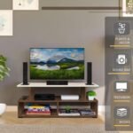 Engineered Wood TV Showcase with Foot Pad Entertainment Console Shelf Storage - Image 4