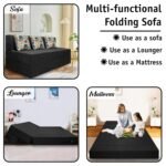 3-Person Sofa Cum Bed Jute Fabric - Image 4